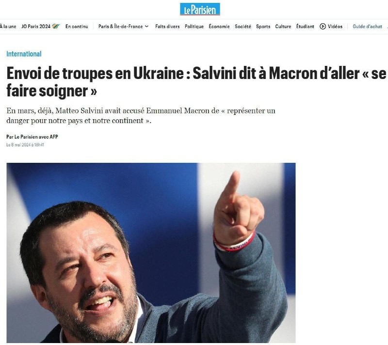 Macron are nevoie de tratament! - Viceprim-ministrul Italiei Matteo Salvini. 